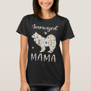 Samoyed Mama Floral Dog Mum Love T-Shirt