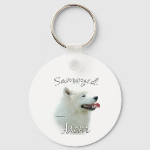 Samoyed Mum 2 Key Ring