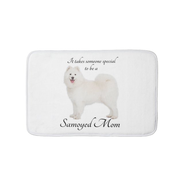 Samoyed Mum Bath Mat (Front)