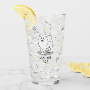 Samoyed Mum (white) Cute Fun Dog Mum Glass