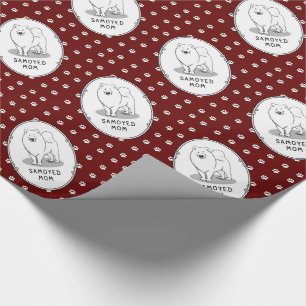 Samoyed Mum (white) Cute Fun Dog Mum Wrapping Paper