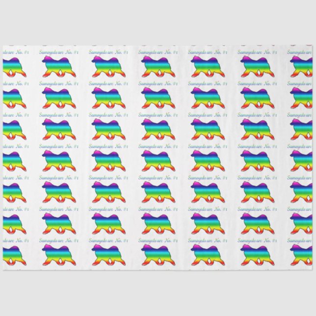 Samoyed No.1 Tissue Gift Wrap; Matching Items Tissue Paper (Front)