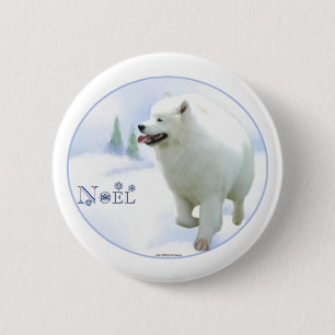 Samoyed Noel Button