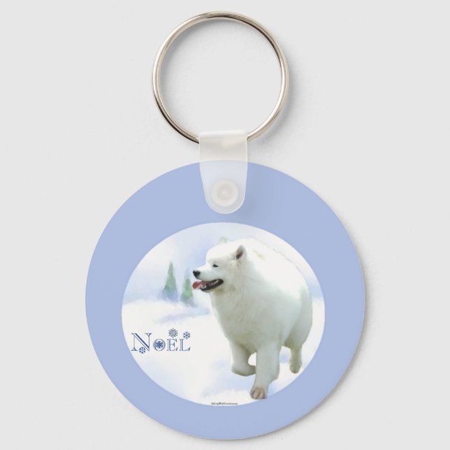 Samoyed Noel  Key Ring (Front)