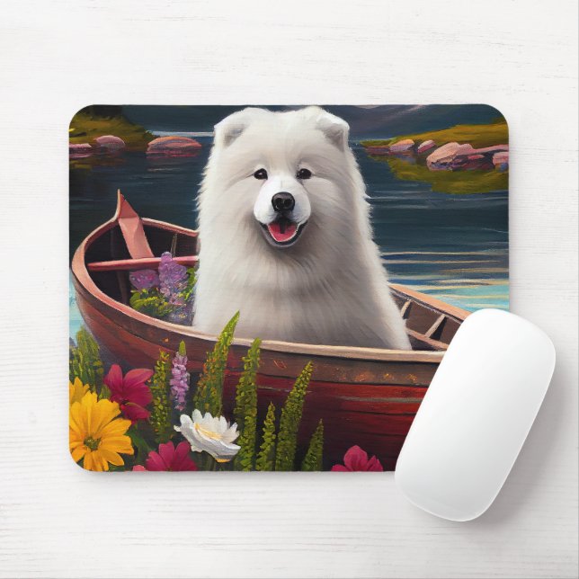 Samoyed on a Paddle: A Scenic Adventure Mouse Mat (With Mouse)