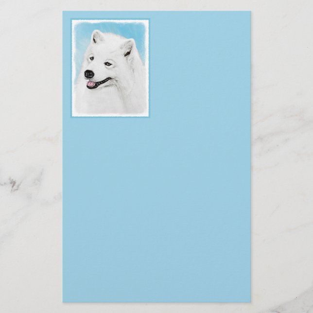 Samoyed Painting - Cute Original Dog Art (Front)