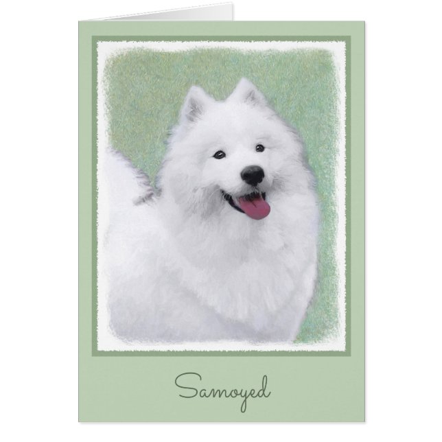 Samoyed Painting - Cute Original Dog Art (Front)