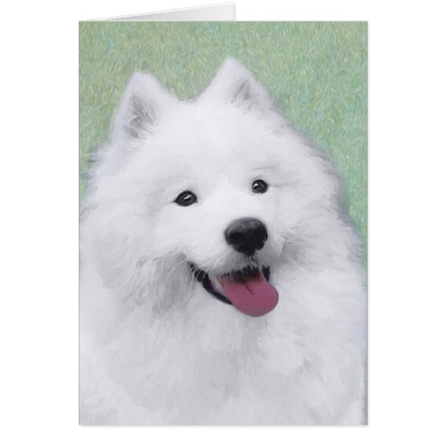 Samoyed Painting - Cute Original Dog Art (Front)