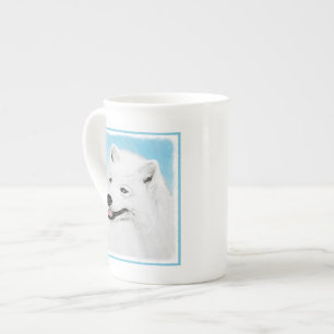 Samoyed Painting - Cute Original Dog Art Bone China Mug