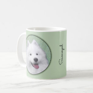 Samoyed Painting - Cute Original Dog Art Coffee Mug