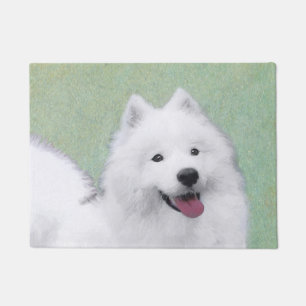Samoyed Painting - Cute Original Dog Art Doormat