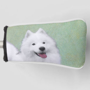 Samoyed Painting - Cute Original Dog Art Golf Head Cover