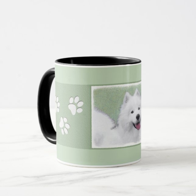 Samoyed Painting - Cute Original Dog Art Mug (Front Left)