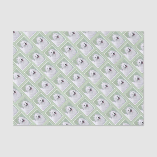 Samoyed Painting - Cute Original Dog Art Tissue Paper (Front)