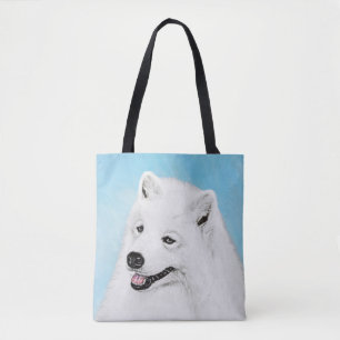 Samoyed Painting - Cute Original Dog Art Tote Bag