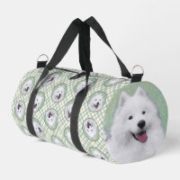 Samoyed Painting White Cute Original Pet Dog Art