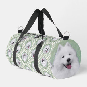 Samoyed Painting White Cute Original Pet Dog Art Duffle Bag