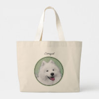 Samoyed Painting White Cute Original Pet Dog Art
