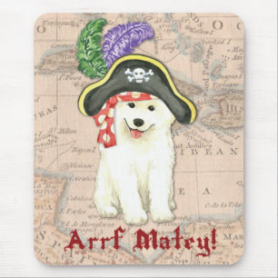 Samoyed Pirate Mouse Mat