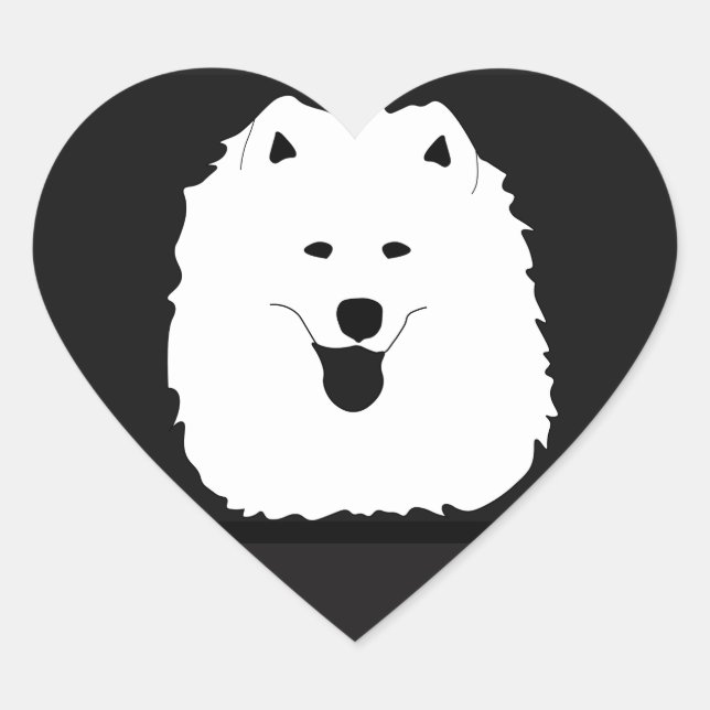 Samoyed Portrait, Glossy Stickers Sheet of 20! (Front)