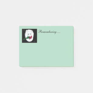 Samoyed Post-it® Notes 4 x 3; Remembering Notes!
