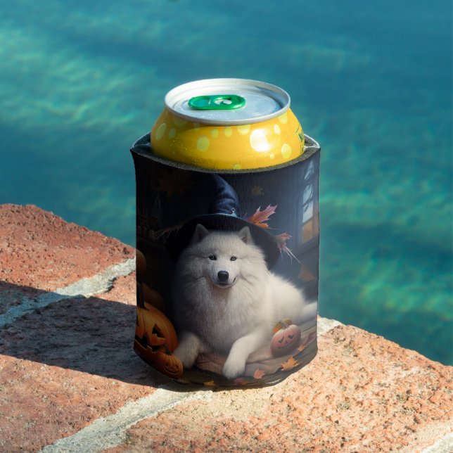 Samoyed Pumpkins Halloween Scary Can Cooler (In Situ Pool)