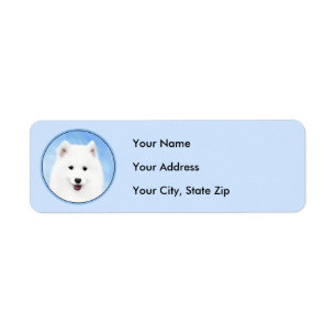 Samoyed Puppy Painting - Cute Original Dog Art