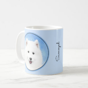 Samoyed Puppy Painting - Cute Original Dog Art Coffee Mug