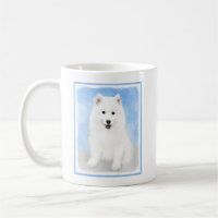 Samoyed Puppy Painting - Cute Original Dog Art