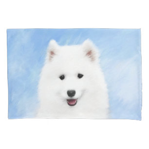 Samoyed Puppy Painting - Cute Original Dog Art Pillowcase