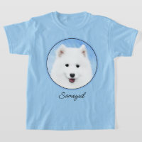 Samoyed Puppy Painting - Cute Original Dog Art