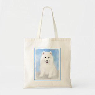 Samoyed Puppy Painting - Cute Original Dog Art Tote Bag