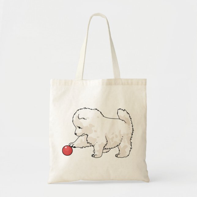 Samoyed Puppy Tote Bag (Front)