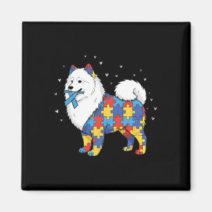 Samoyed Puzzle Autism Awareness Autistic Womens Me Magnet