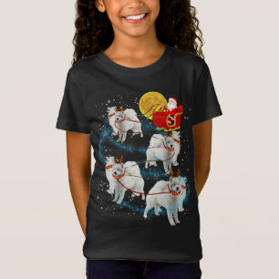 Samoyed Reindeer Christmas Lights Pajama T-Shirt