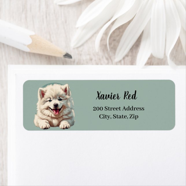 Samoyed Return Address Label (Insitu)