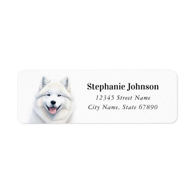 Samoyed Return Address Labels (Front)