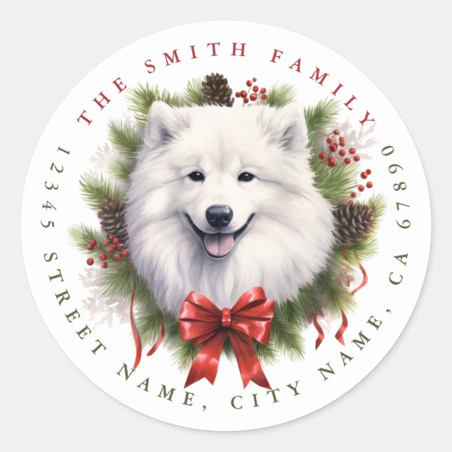 Samoyed Round Stickers (Front)