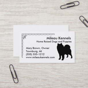 Samoyed Silhouette Business Card