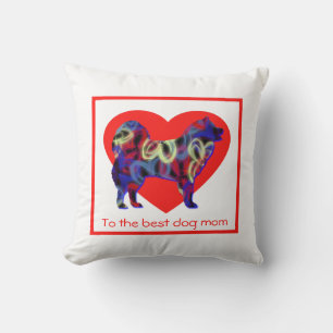 Samoyed Silhouette Dog Heart Mother’s Day Cushion