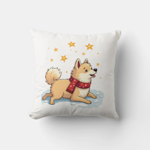 Samoyed Snow Angel Cushion