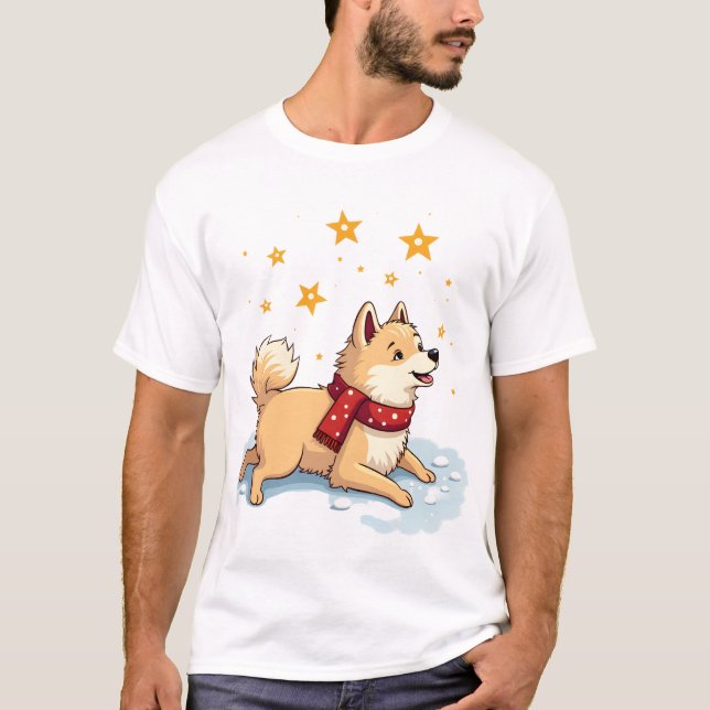 Samoyed Snow Angel T-Shirt (Front)