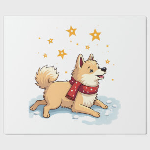 Samoyed Snow Angel Wrapping Paper