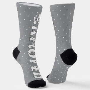Samoyed Spelled in Samoyed Dogs Letters Funny Socks