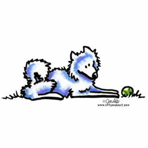 Samoyed Time Out Photo Sculpture Magnet