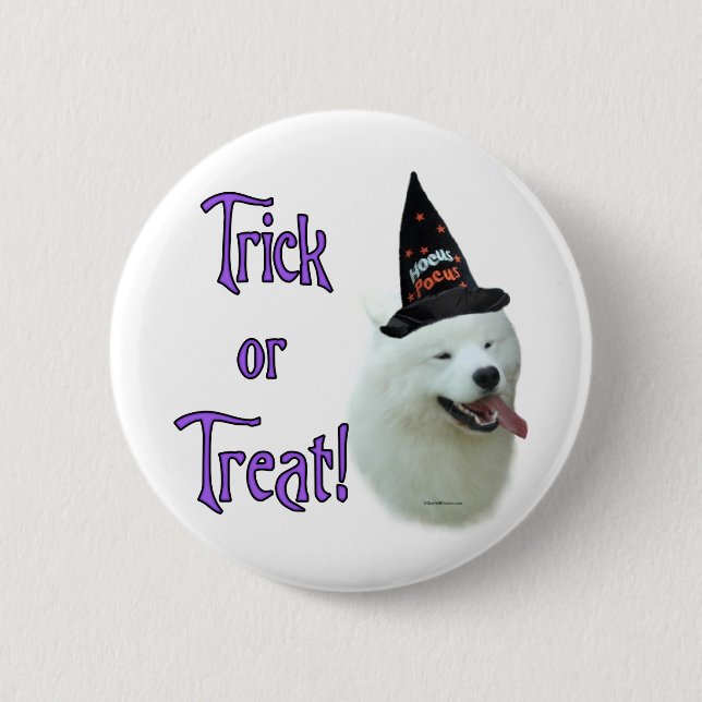 Samoyed Trick 6 Cm Round Badge (Front)