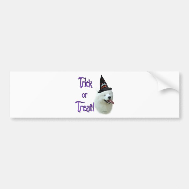 Samoyed Trick Bumper Sticker (Front)