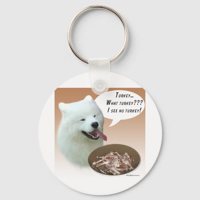 Samoyed Turkey Key Ring (Front)