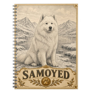 Samoyed, Vintage Heritage Dog Notebook