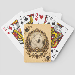 Samoyed, Vintage Heritage Dog Playing Cards
